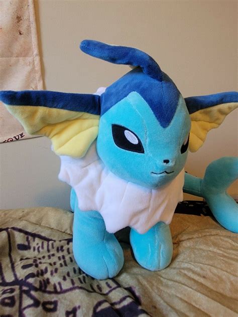 Mavin | Build A Bear BAB Workshop Pokemon Vaporeon Blue EEVEE Plush with cupcake scent