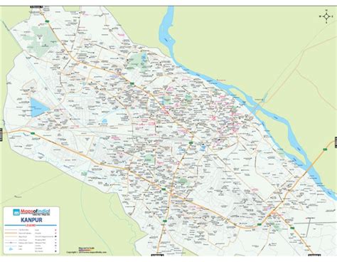 Buy Kanpur Detailed City Map