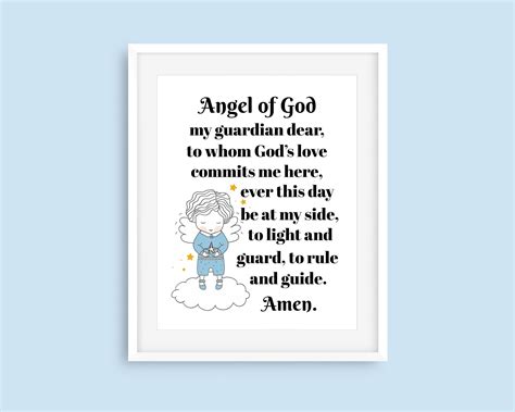 Guardian Angel Prayer Printable