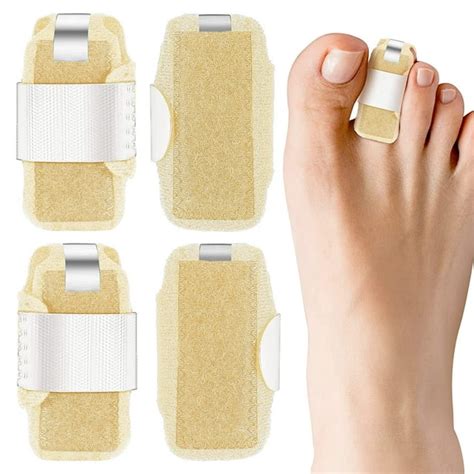 Scheam 4Pcs Toe Splint Broken Toe Brace Toe Straightener for Hammer Toe ...