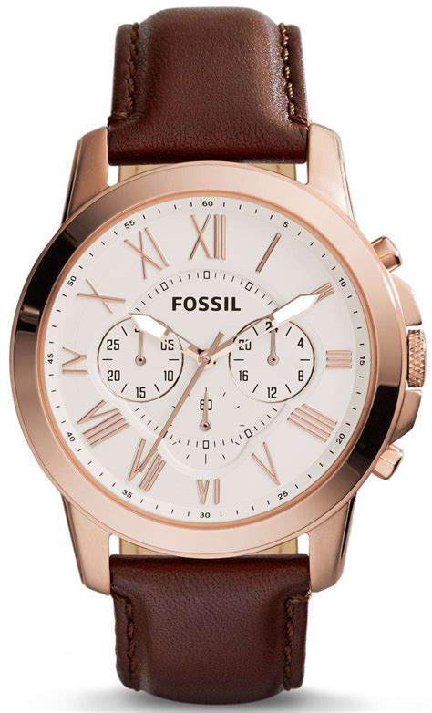 Fossil Grant cronógrafo marrón cuero FS4991 reloj para hombre - citywatches.es