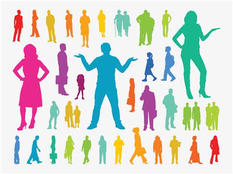 Colorful People Silhouettes Vector Art & Graphics | freevector.com