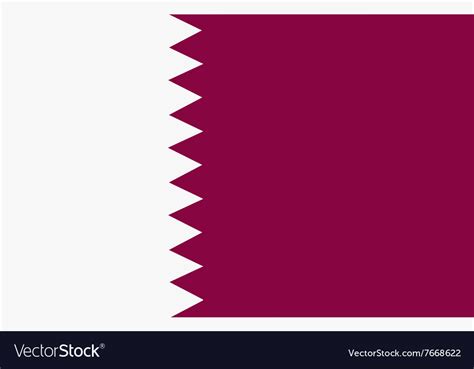 Flag of qatar Royalty Free Vector Image - VectorStock