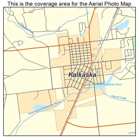 Aerial Photography Map of Kalkaska, MI Michigan