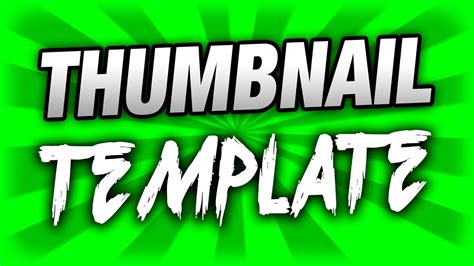 (Thursday) Tutorial | Thumbnail Template! - YouTube