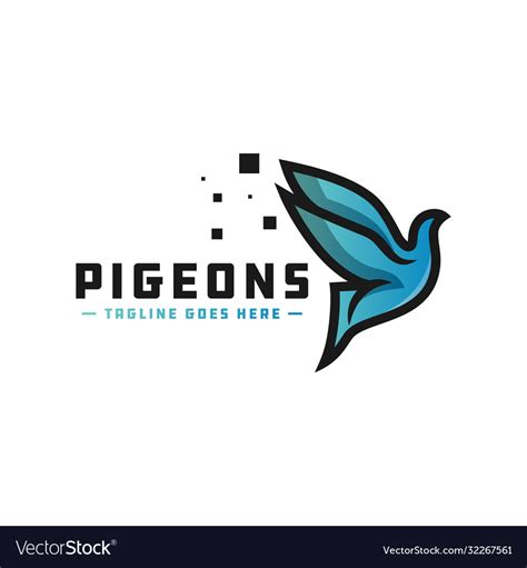 Pigeon logo design your Royalty Free Vector Image