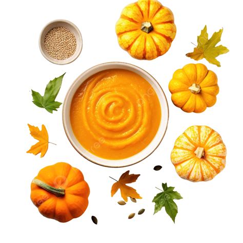 Autumn Pumpkin Meals For Thanksgiving Day Pumpkin Puree Top View Flat Lay, Pumpkin Soup, Soup ...