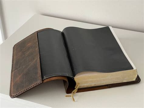 Leather Book Cover Leather Bible Cover Handmade Leather Book - Etsy