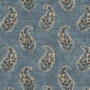 Patola Paisley Fabric Blue | Paisley Design Fabric