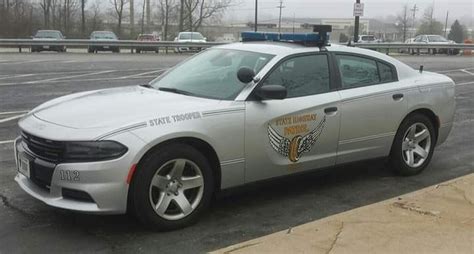 a police car parked in a parking lot