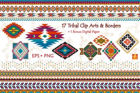 Free 17 Tribal Clip Arts & Borders