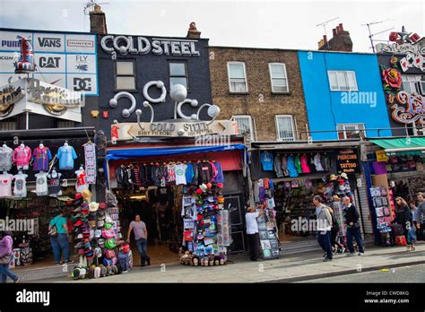 Camden Market High Street Shops - London UK Stock Photo - Alamy