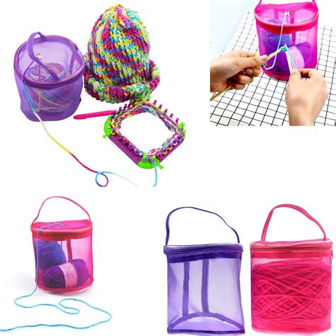 New Mesh Bag Lightweight Portable Thread Yarn Holder Tote Yarn Storage ...