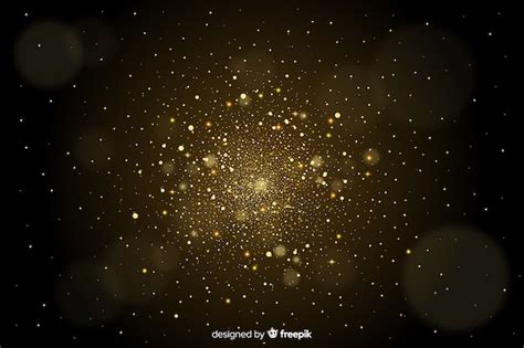 Free Vector | Golden particles blurred decorative background