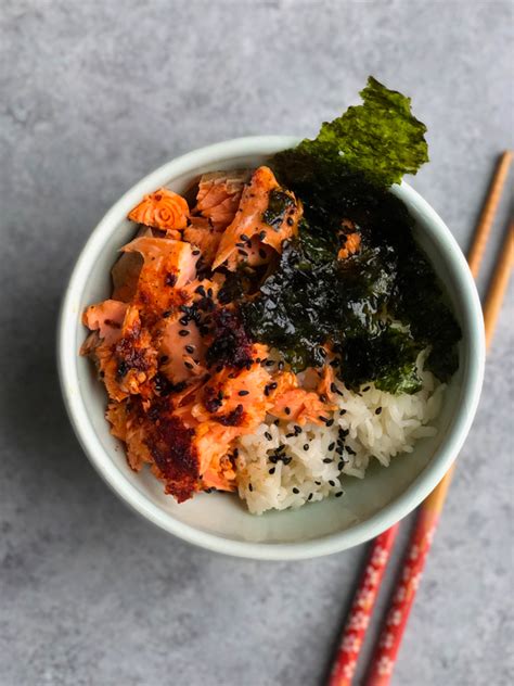 Asian Salmon Rice Bowl • Hip Foodie Mom