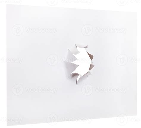 sheet of paper with punched hole isolated on white 12254279 Stock Photo at Vecteezy