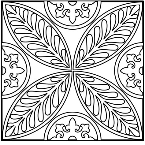 Square Simple Mandala Images & Pictures - Becuo - Coloring Home