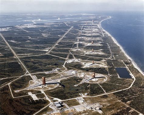 Aerial view of Cape Canaveral Missile Row launch facilities Photo Print ...