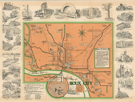 Map of Sioux City - Curtis Wright Maps