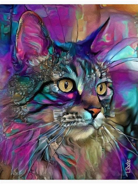 Luigi, cat, cat, vhat, lea roche paintings Canvas Print by LEA ROCHE en 2021 | Peinture de chat ...