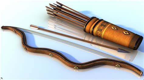 3D medieval arrow bow model | 1144873 | TurboSquid