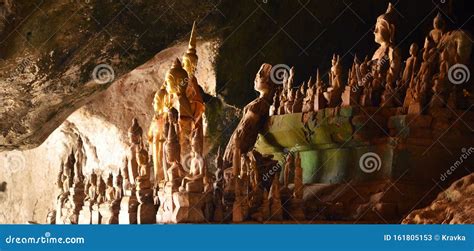 Hundreds of Buddha Statues Inside Pak Ou Caves, Luang Prabang in Laos Editorial Stock Photo ...