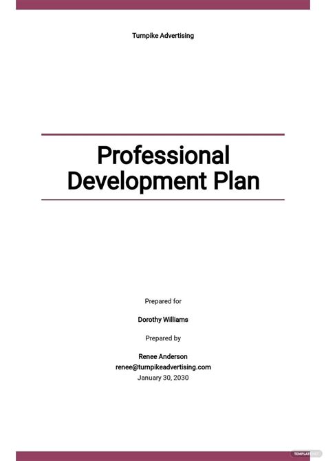 Free Sample Professional Development Plan Template - Google Docs, Word, Apple Pages, PDF ...