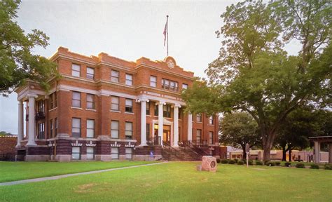 Freestone County Courthouse Fairfield TX Painterly Photograph by Joan ...