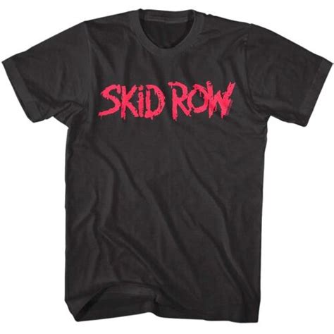 Skid Row Vintage Logo Heavy Metal Men's T Shirt Rock Band Album Tour ...