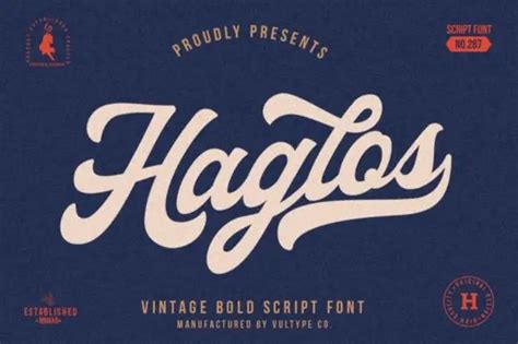 Haglos Bold Script Font - All Free Fonts