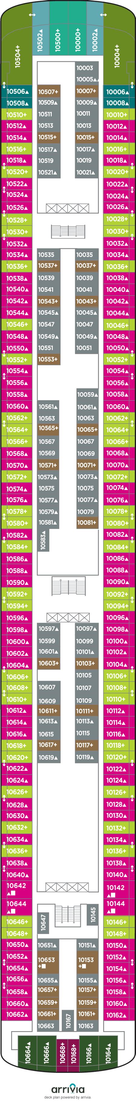 Norwegian Gem Cabin 10510 - Category B2 - Family Balcony Stateroom ...