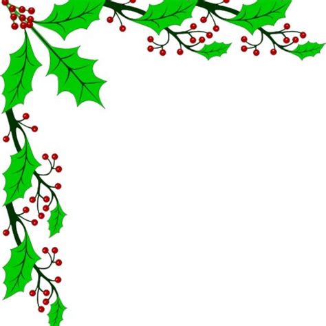 Christmas Holly Border Free Clipart 2024 - Christmas Greetings Card 2024