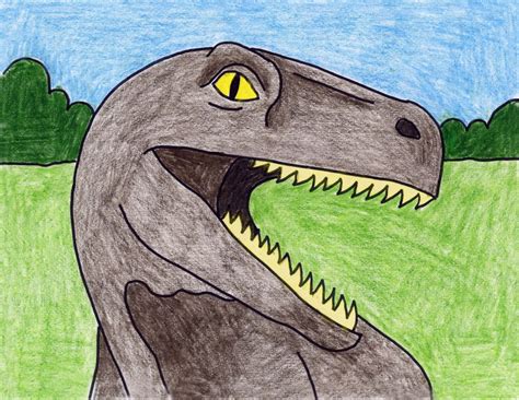 Simple dinosaur drawing t rex - bdainnovation