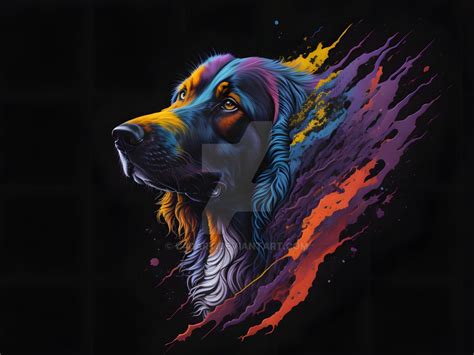 Neon Dog (4) by C4Dart on DeviantArt