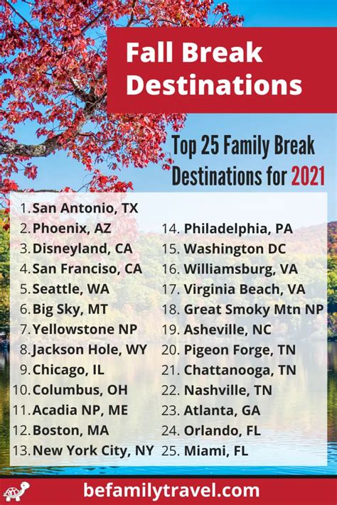 Best Fall Break Destinations For Families - BeFamilyTravel