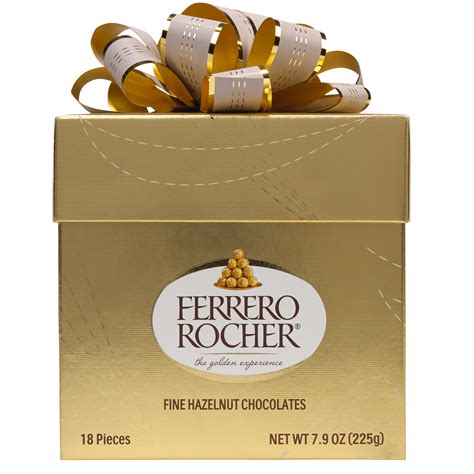 Ferrero Rocher Hazelnut Chocolates, 7.9 oz, 18 Pieces - Walmart.com - Walmart.com