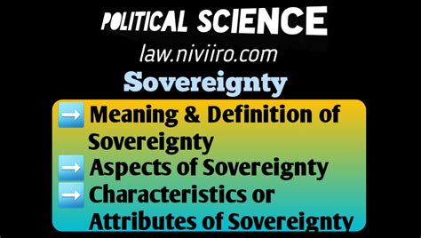 Meaning of Sovereignty | Definitions | Attributes