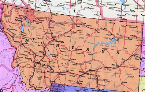 Large map of Montana state with highways. Montana state large map with highways | Vidiani.com ...