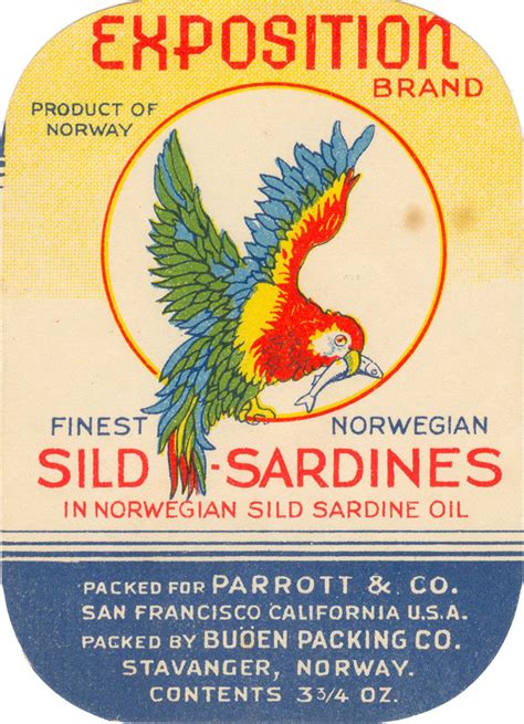 Old Norwegian Sardine Tin Labels | DUKEPOPE | Sardine, Sardines, Vegetable crate labels