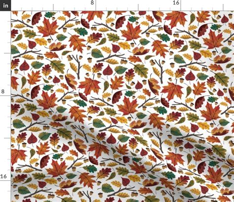 Fall Leaf Pattern Fabric | Spoonflower