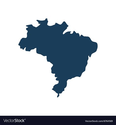 Flat icon on white background map brazil Vector Image