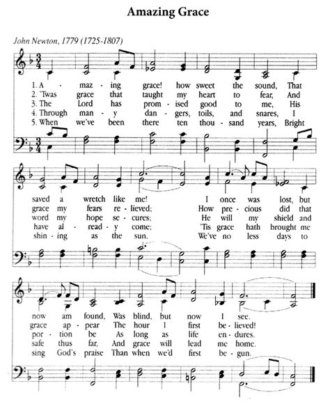 Amazing Grace Lyrics, Amazing Grace Sheet Music, Easy Piano Sheet Music ...