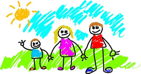 Clipart - Stick Figure Family