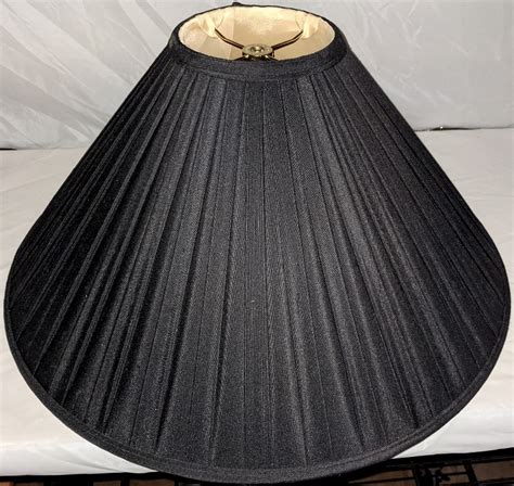 Black Pleated Silk Coolie Lamp Shade | Lamp Shade Pro