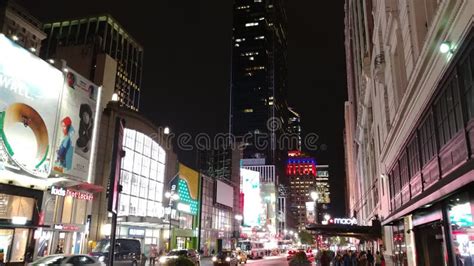 Manhattan Downtown by Night Editorial Stock Photo - Image of manhattan ...