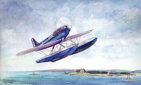 "Schneider Trophy S6b over Calshot 1931" by Woodie | Redbubble