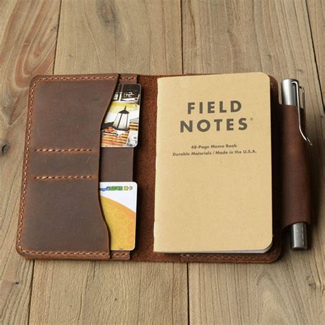 Refillable Genuine Leather Journal Cover for Pocket Size Field | Etsy