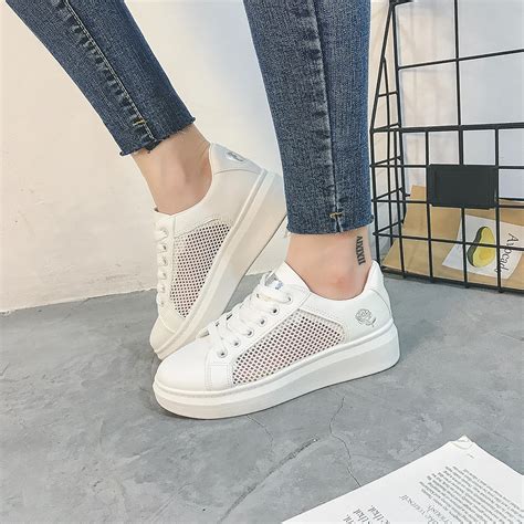 2018 Summer Sneakers Women Fashion Breathable Mesh Women Casual Shoes ...