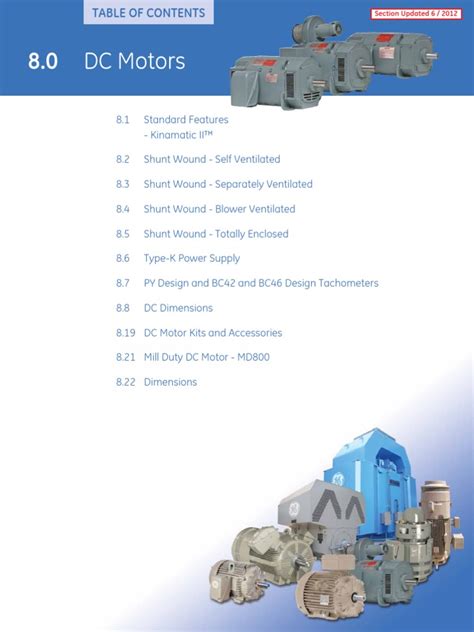 Ge DC Motors | PDF | Electric Motor | Pipe (Fluid Conveyance)