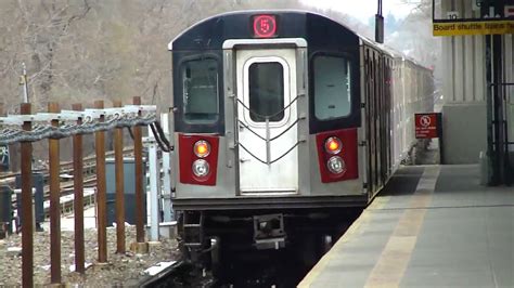 IRT Dyre Ave Line: R142 5 Train at Baychester Ave (Eastchester-Dyre Ave Bound) - YouTube